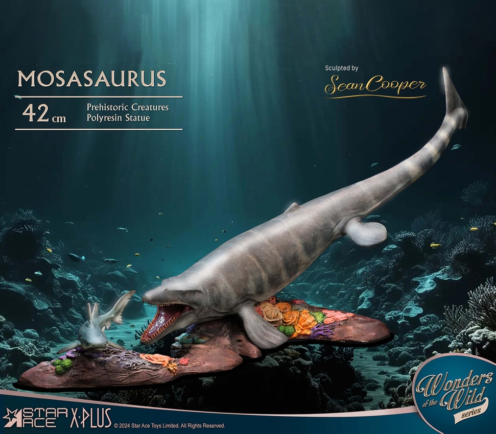 Pre-Historic Creatures Mosasaurus Deluxe Statues - Prototype Shown View 1