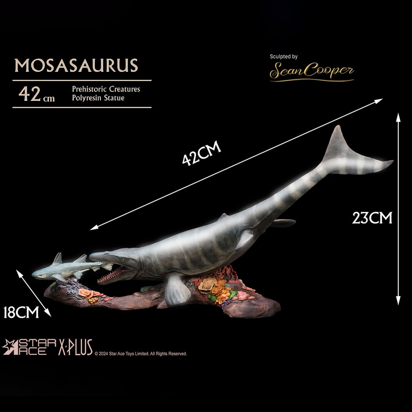 Pre-Historic Creatures Mosasaurus Deluxe Statues - Prototype Shown View 2