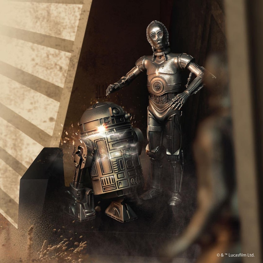Disney - スター・ウォーズ サイドショウ C3PO、R2D2 C-3PO and R2-D2 Deluxe Art Scale 1:10 Scale Statue by Iron
