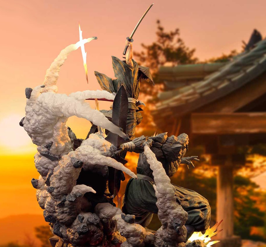 Ninja Scroll Jubei Versus Tessai (Deluxe Version) Quarter Scale Statue - Prototype Shown View 5