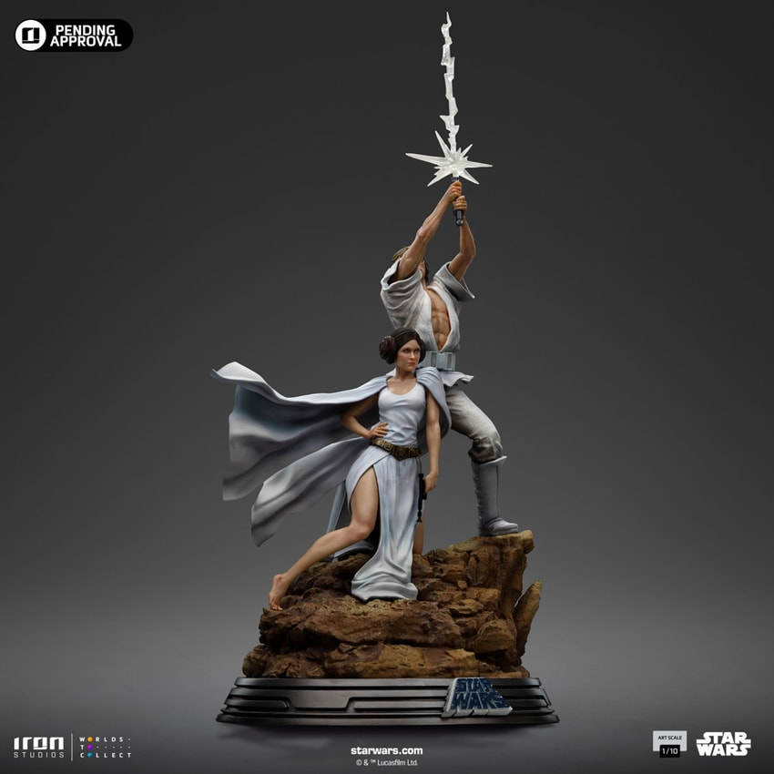 Luke and Leia Deluxe 1:10 Scale Statue by Iron Studios | Sideshow