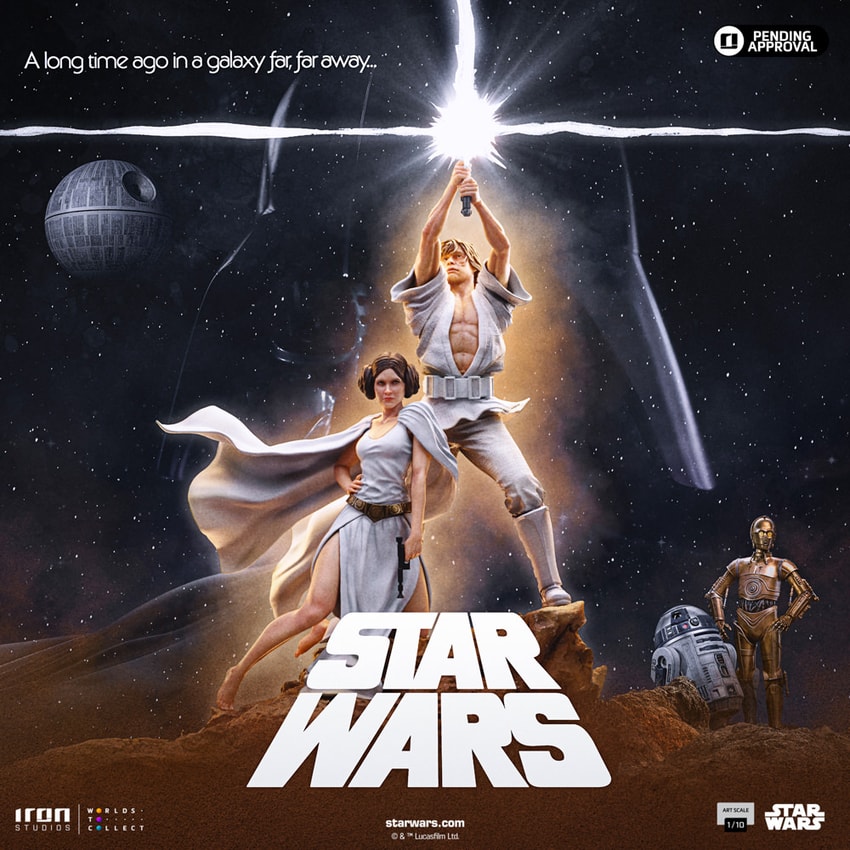Luke and Leia Deluxe 1:10 Scale Statue by Iron Studios