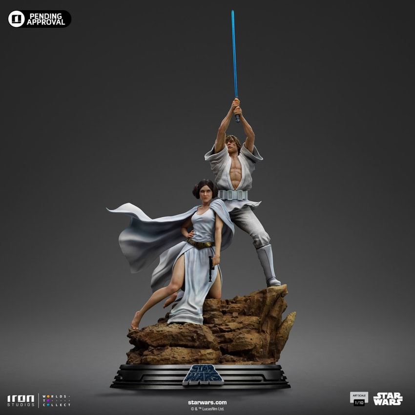 Star Wars Luke and Leia Deluxe 1:10 Scale Statue - Prototype Shown View 6