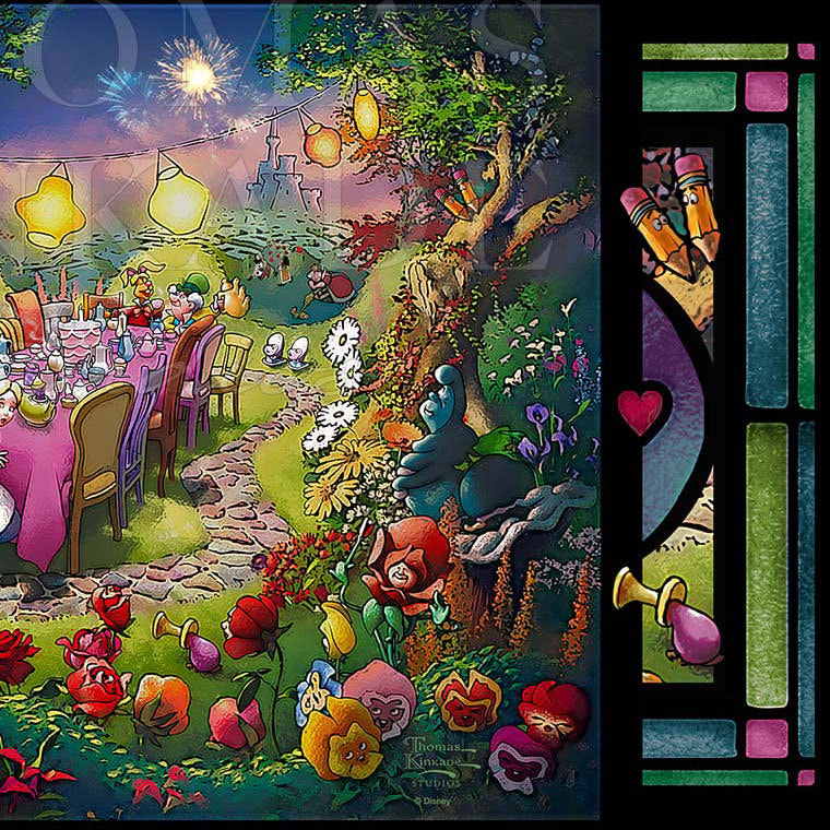 Disney Mad Hatter's Tea Party Stained Glass  View 6