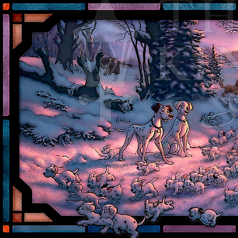 Disney 101 Dalmatians on the Run Stained Glass  View 4