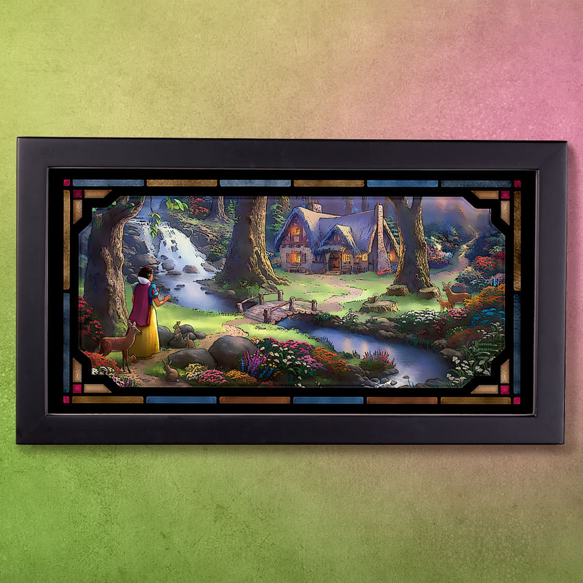 Disney Snow White Discovers the Cottage Stained Glass  View 1
