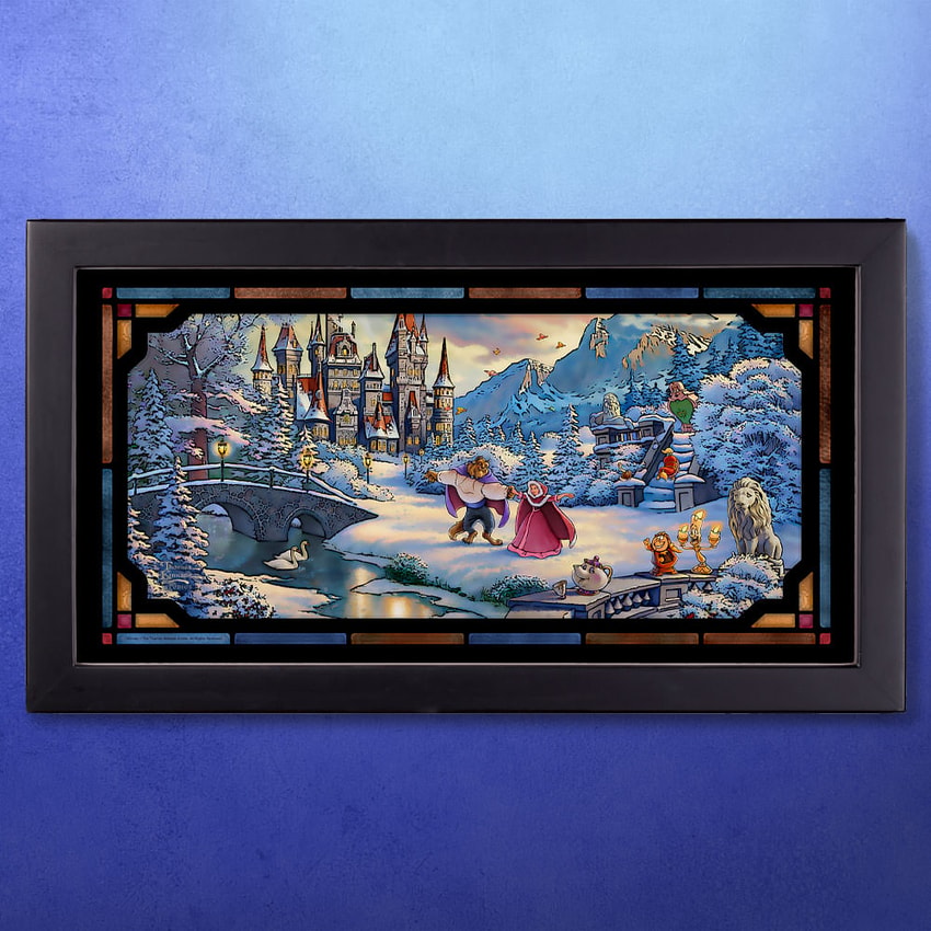 Disney Beauty & The Beast's Winter Enchantment Stained Glass  View 1