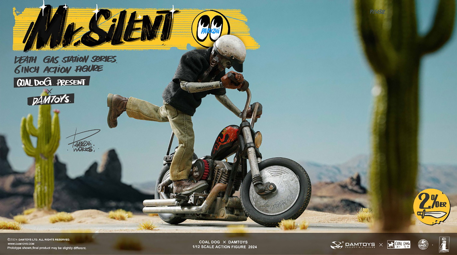 Coal Dog Mr. Silent with Bike Deluxe Action Figure - Prototype Shown View 3
