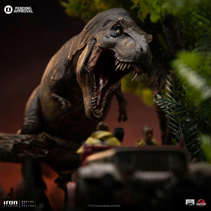 T-Rex Chase Demi Art Scale Statue by Iron Studios | Sideshow