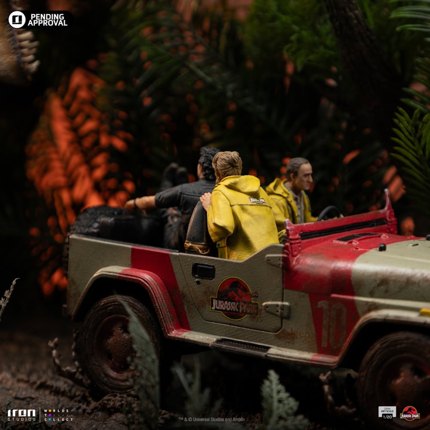 T-Rex Chase Demi Art Scale Statue by Iron Studios | Sideshow