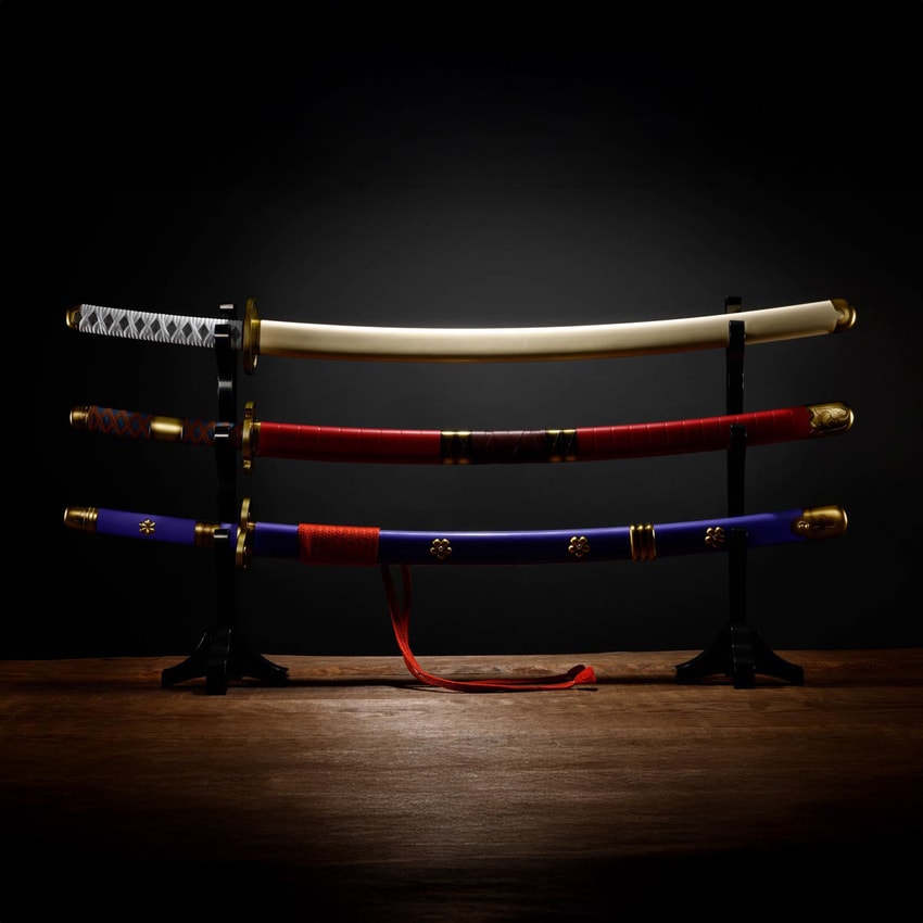 One Piece Rorona Zoro Three Sword Style Set Prop Replica - Prototype Shown View 1
