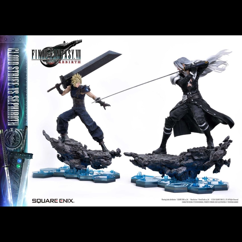 Final Fantasy Cloud Strife vs. Sephiroth Set Quarter Scale Statue - Prototype Shown View 5
