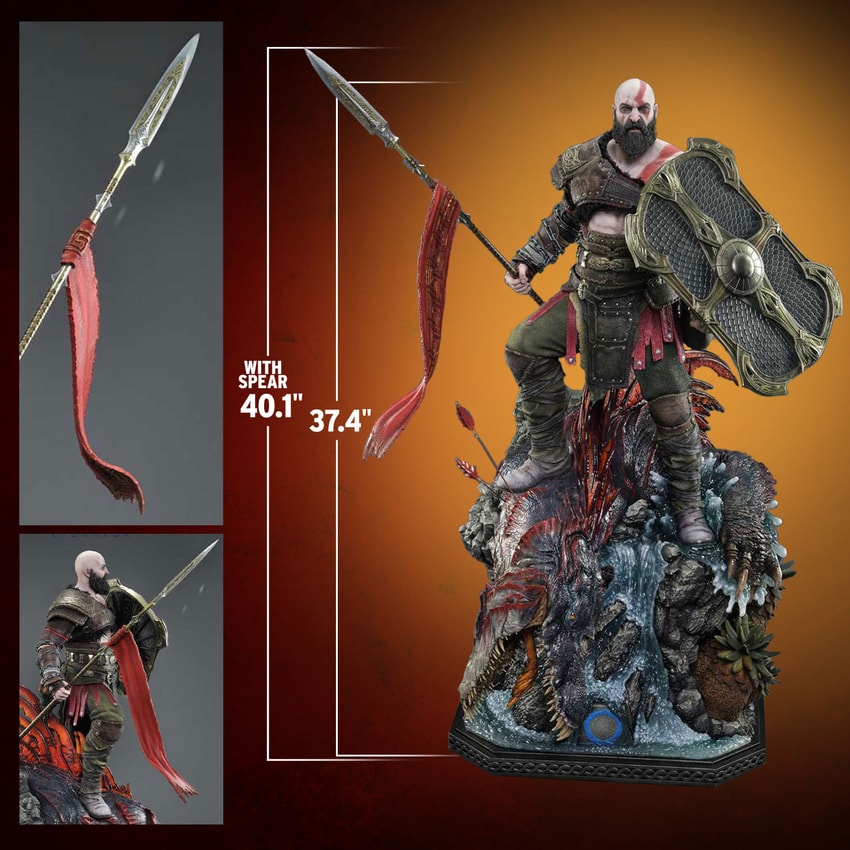 God of War Kratos (Ultimate Bonus Version) 1:3 Scale Statue - Prototype Shown View 2