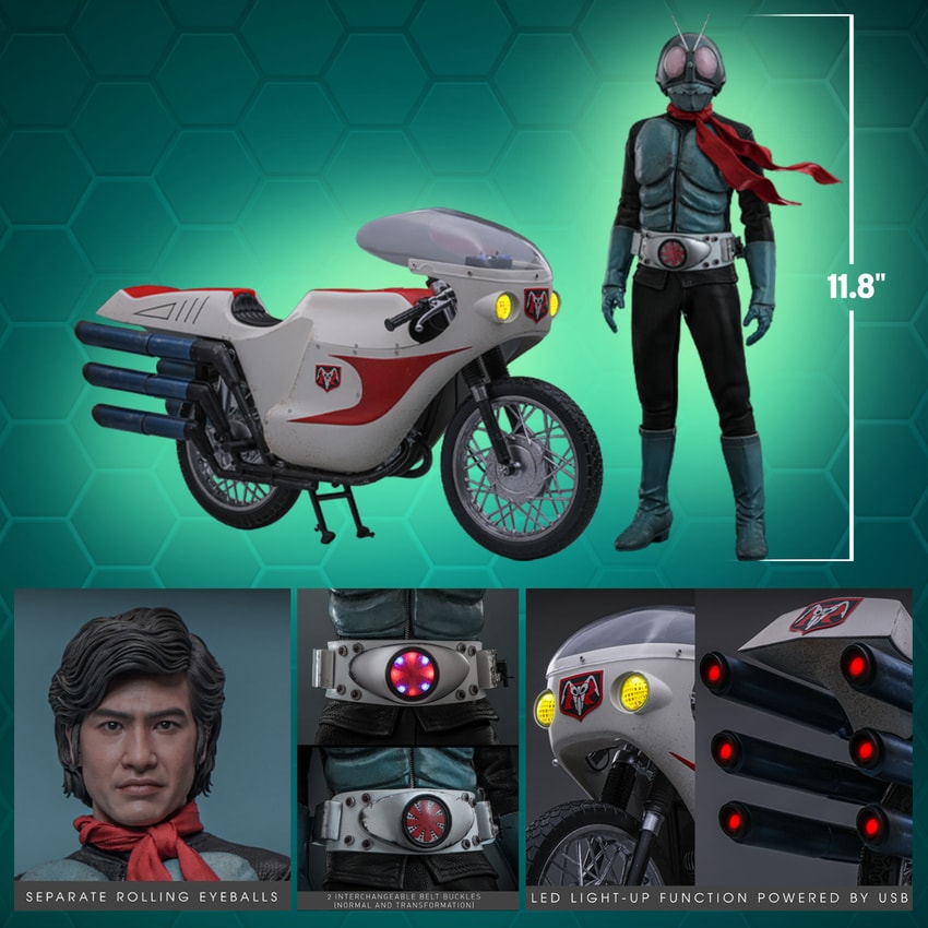 Kamen Rider Kamen Rider No. 1 and Cyclone Sixth Scale Figure Set - Prototype Shown View 2