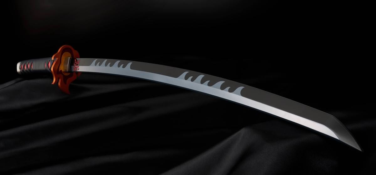 Demon Slayer Nichirin Sword (Tanjiro Kamado) Kyojuro Rengoku’s Sword (Guard Version) Prop Replica Prop Replica - Prototype Shown View 6