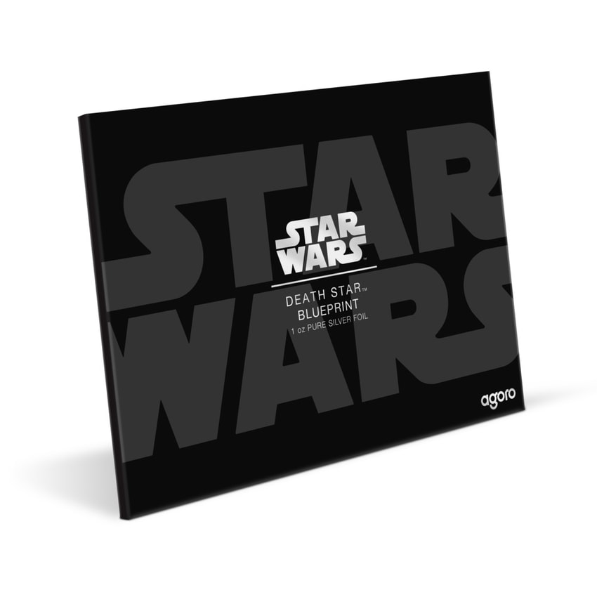 Star Wars Death Star™ Blueprint Foil Silver Collectible - Prototype Shown View 4