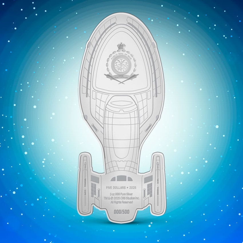 U.S.S. Voyager NCC-74656 Coin Silver Collectible by Agoro