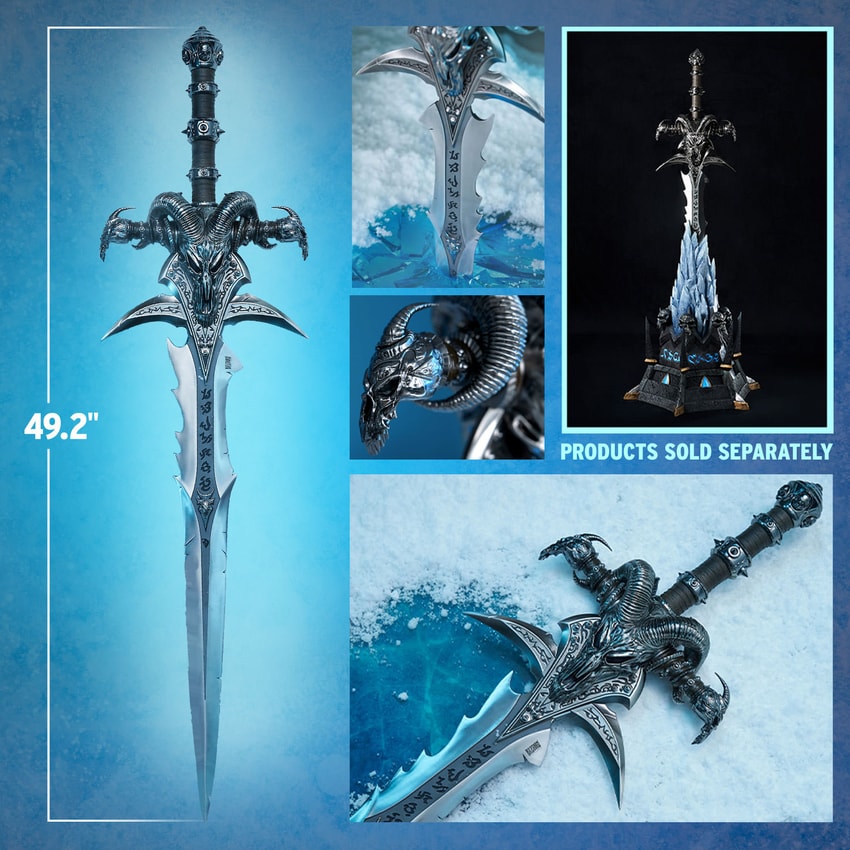 Warcraft Frostmourne Sword Premium Life-Size Replica - Prototype Shown View 2