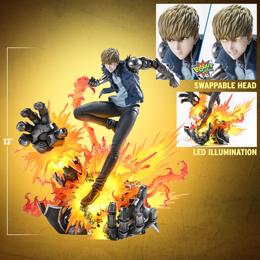 One-Punch Man Genos (Bonus Version) Statues - Prototype Shown View 2