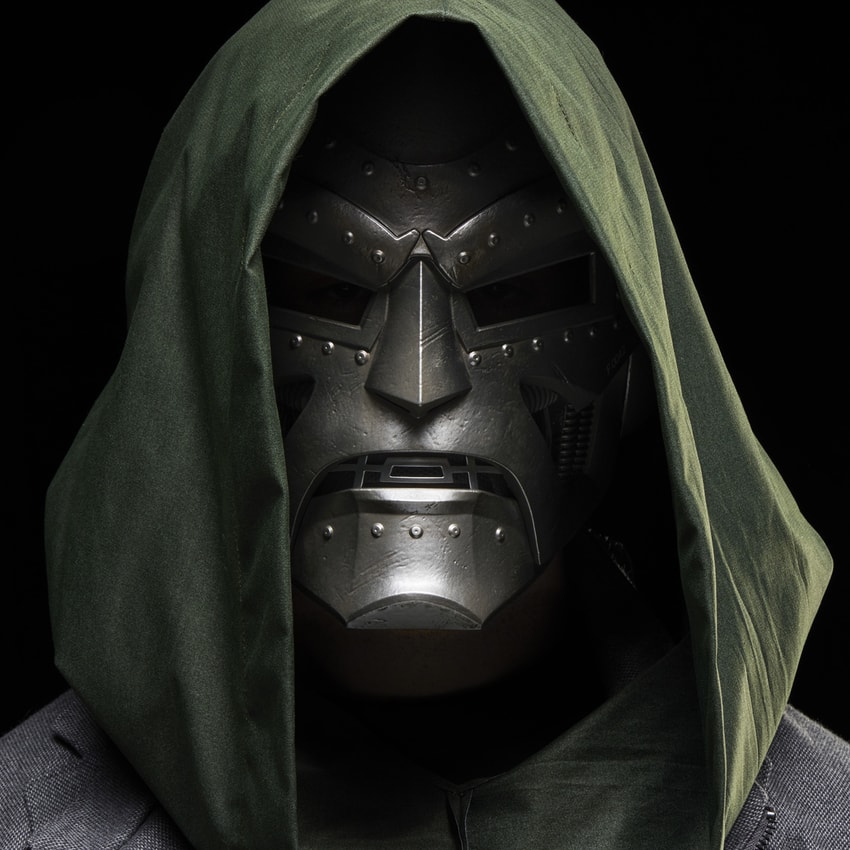 Marvel Doctor Doom Premium Roleplay Life-Size Helmet - Prototype Shown View 5