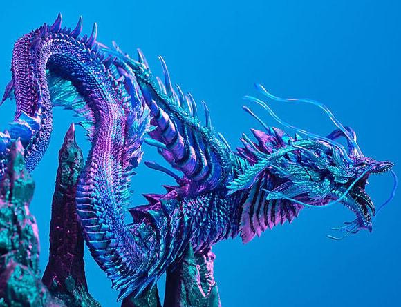 Godzilla Titanus Tiamat Statues - Prototype Shown View 3