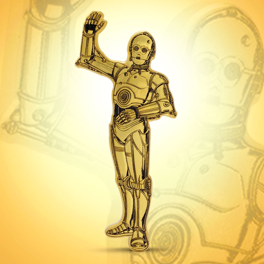 ピンバッジ STARWARS C3PO ディズニーランド スターウォーズ C-3POキーリング スター