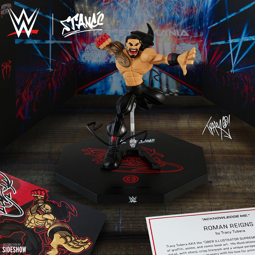 WWE Roman Reigns Designer Collectible Statue - Prototype Shown View 4