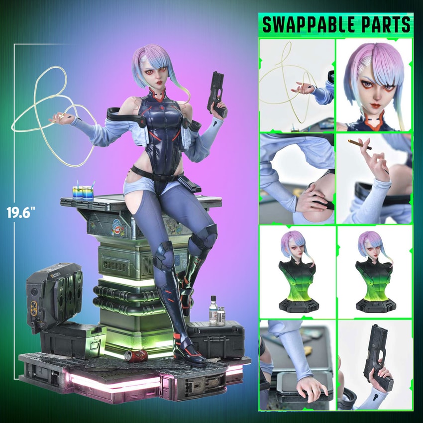 Cyberpunk 2077 Lucy (Deluxe Version) Quarter Scale Statue - Prototype Shown View 2