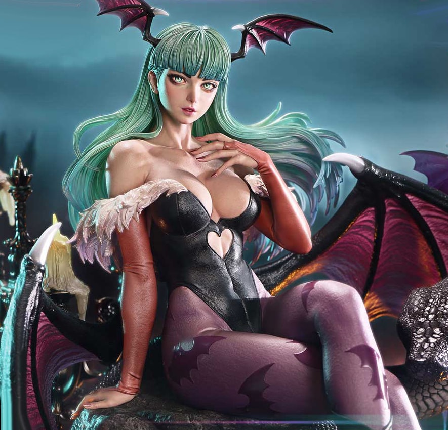 Darkstalkers Morrigan Statues - Prototype Shown View 3