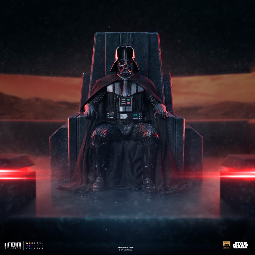 Darth Vader on Throne Deluxe 1:10 Art Scale Statue by Iron