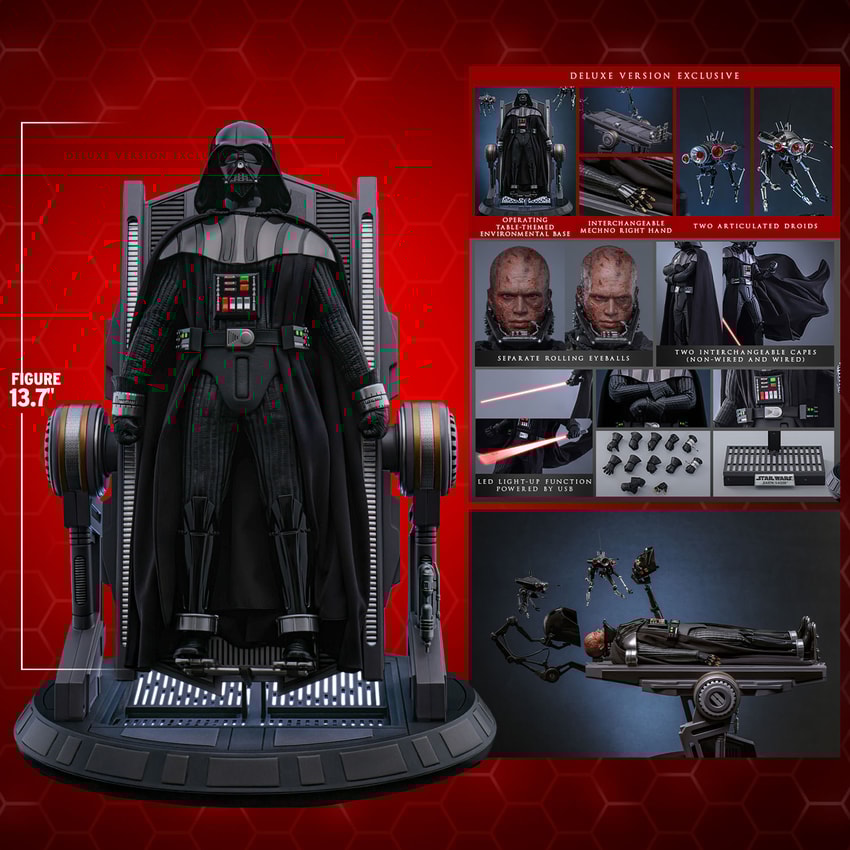 Darth Vader (Deluxe Version) Sixth Scale Figure by Hot Toys