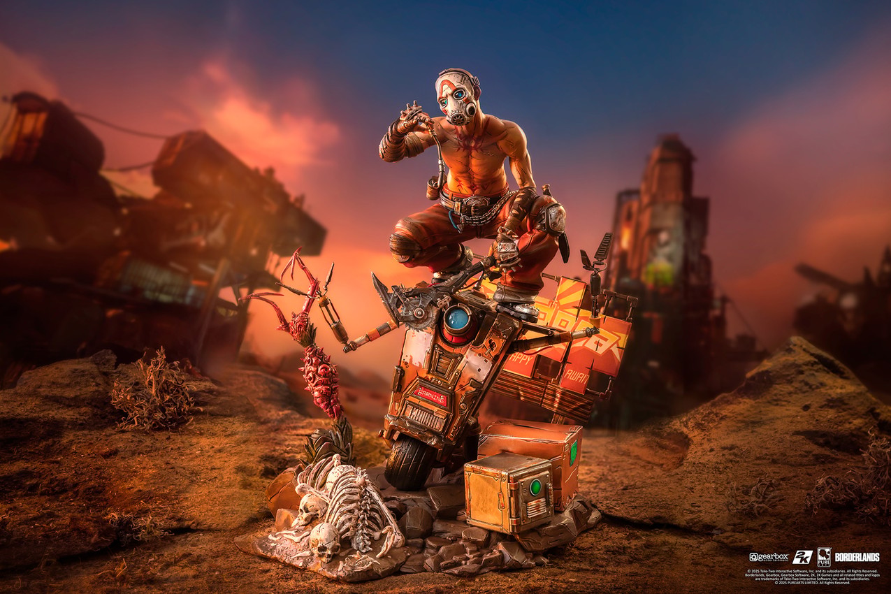 Borderlands Psycho Bandit & Claptrap Diorama - Prototype Shown View 1