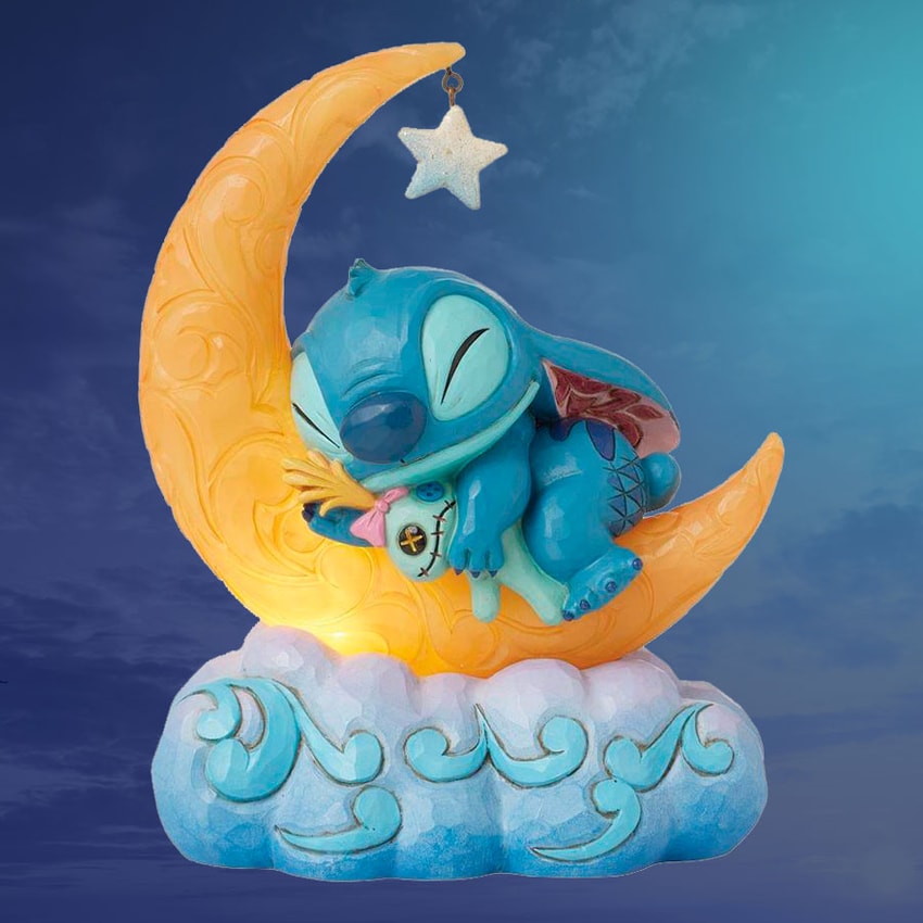 Disney Stitch & Scrump on LED Moon Figurine - Prototype Shown View 1