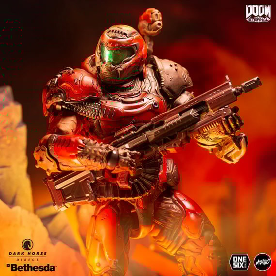 Doom Slayer (Mondo Crimson Variant) Sixth Scale Figure by Dark Horse Comics