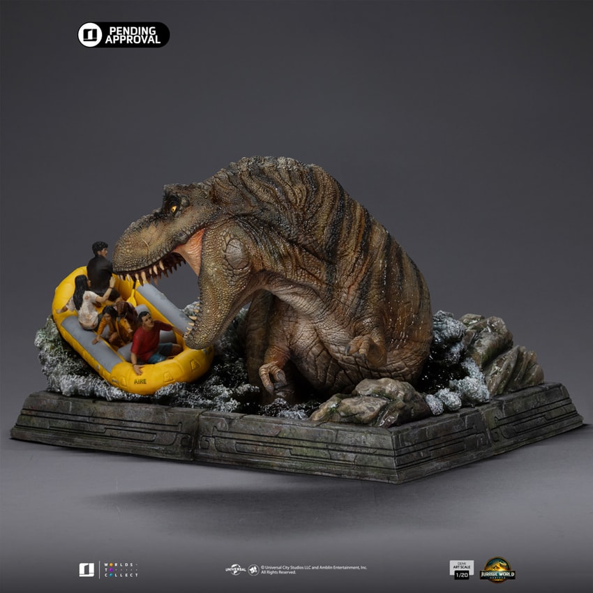 T-Rex River Attack 1:20 Demi Art Scale Statue by Iron Studios