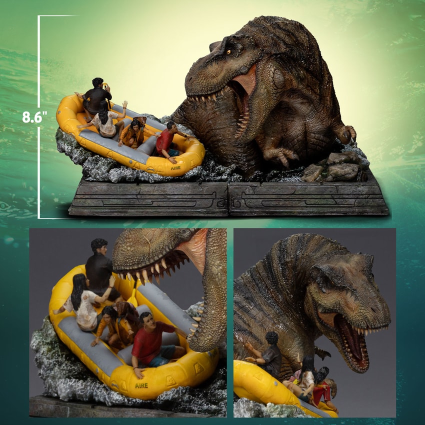 T-Rex River Attack 1:20 Demi Art Scale Statue by Iron