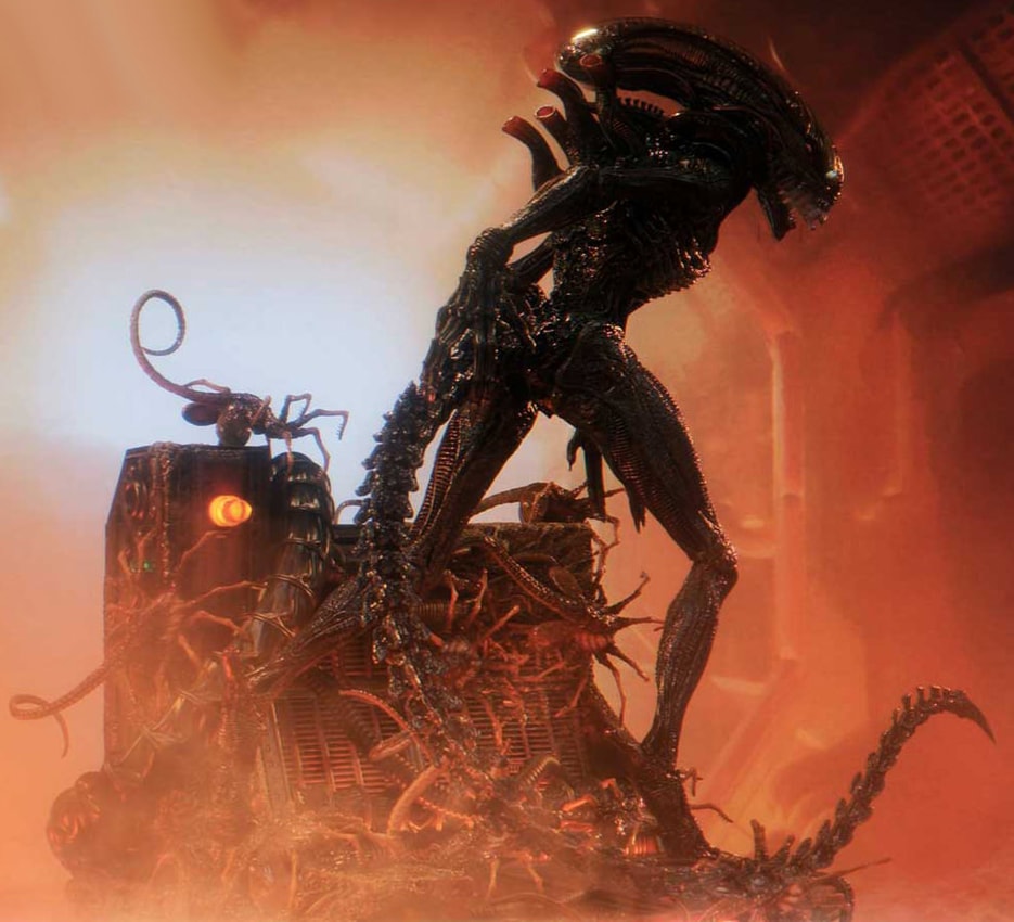 Alien Scorched Xenomorph (Deluxe Bonus Version) 1:3 Scale Statue - Prototype Shown View 3