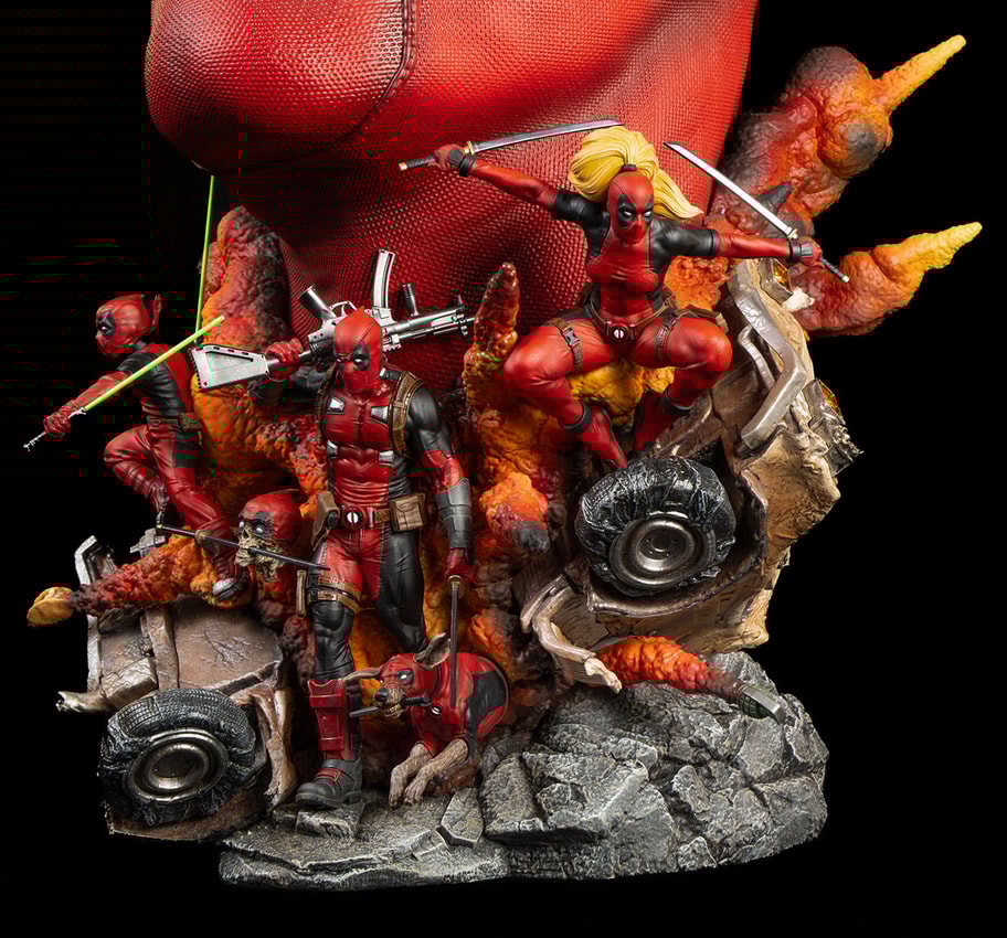 デッドプール DEADPOOL Bust Up Statue IRON Studio - Marvel MQ060 Deadpool Bust - OrzGK