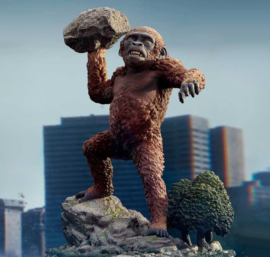 Godzilla vs. Kong Kong vs. Skar King (Bonus Version) Diorama - Prototype Shown View 3