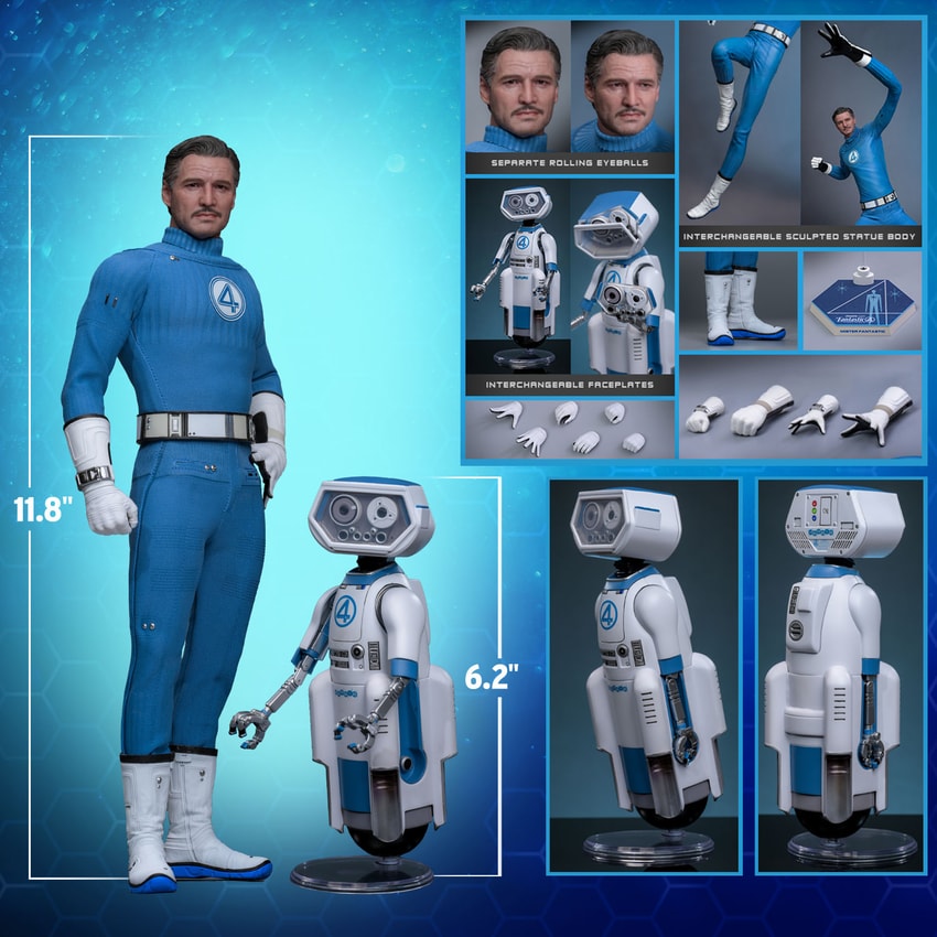 Marvel Mister Fantastic and H.E.R.B.I.E. Sixth Scale Figure Set - Prototype Shown View 2