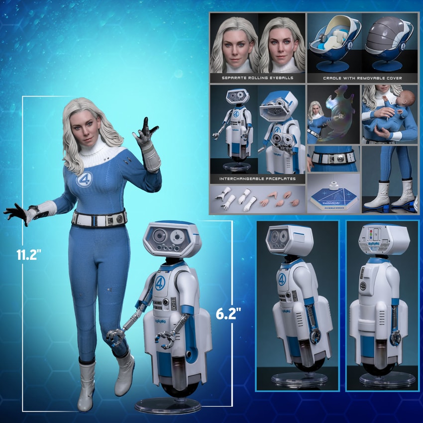 Marvel Invisible Woman and H.E.R.B.I.E. Sixth Scale Figure - Prototype Shown View 2