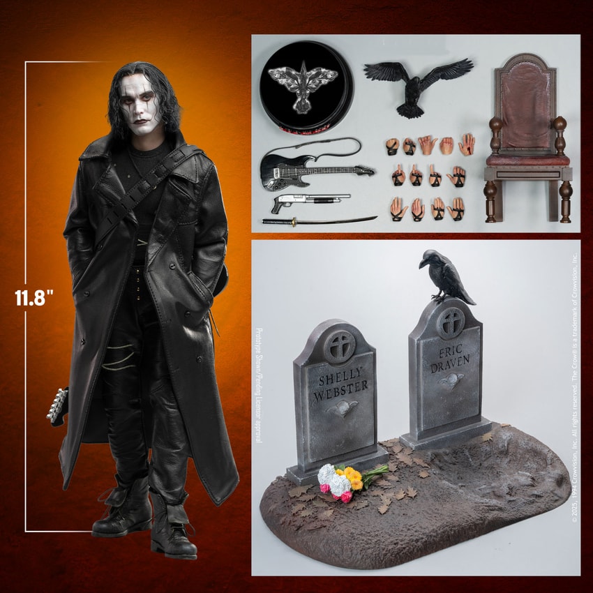 The Crow The Crow – Eric Draven (Deluxe Gold Edition) Sixth Scale Figure - Prototype Shown View 2
