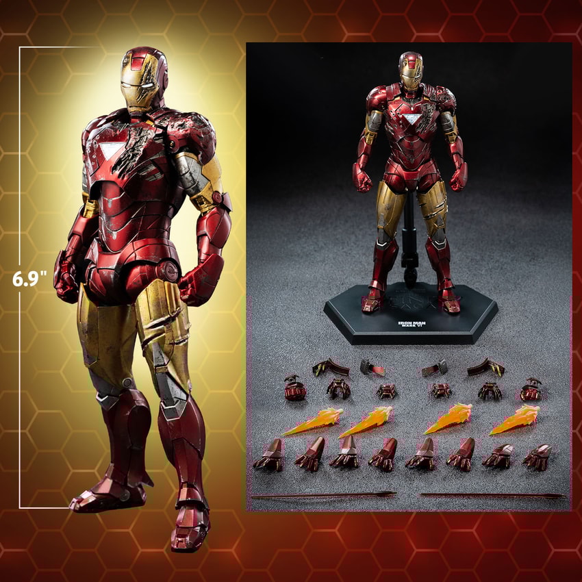 アイアンマン マーク６ BATTLE DAMAGE EDITION Marvel Studios: The Infinity SagaDLX Iron Man Mark 6 (Battle