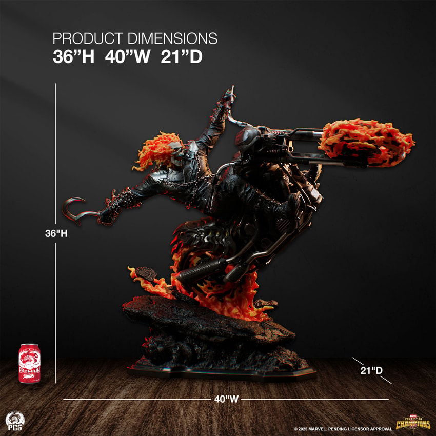 Marvel Ghost Rider (Variant Edition) 1:3 Scale Statue - Prototype Shown View 2