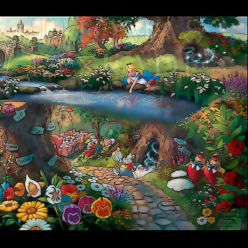 ステンドグラス　Alice in wonderland パネル ステンドグラス Alice in wonderland パネル