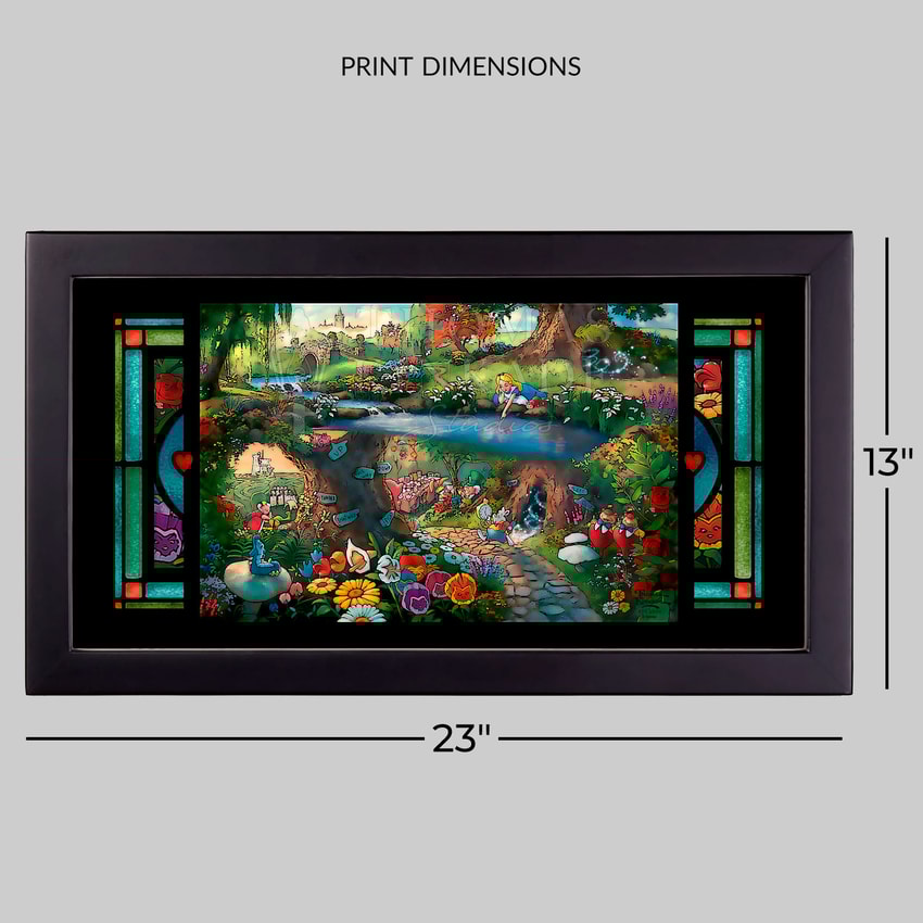 Alice in Wonderland アートパネル Alice In Wonderland Stained Glass by Art Brand Studios