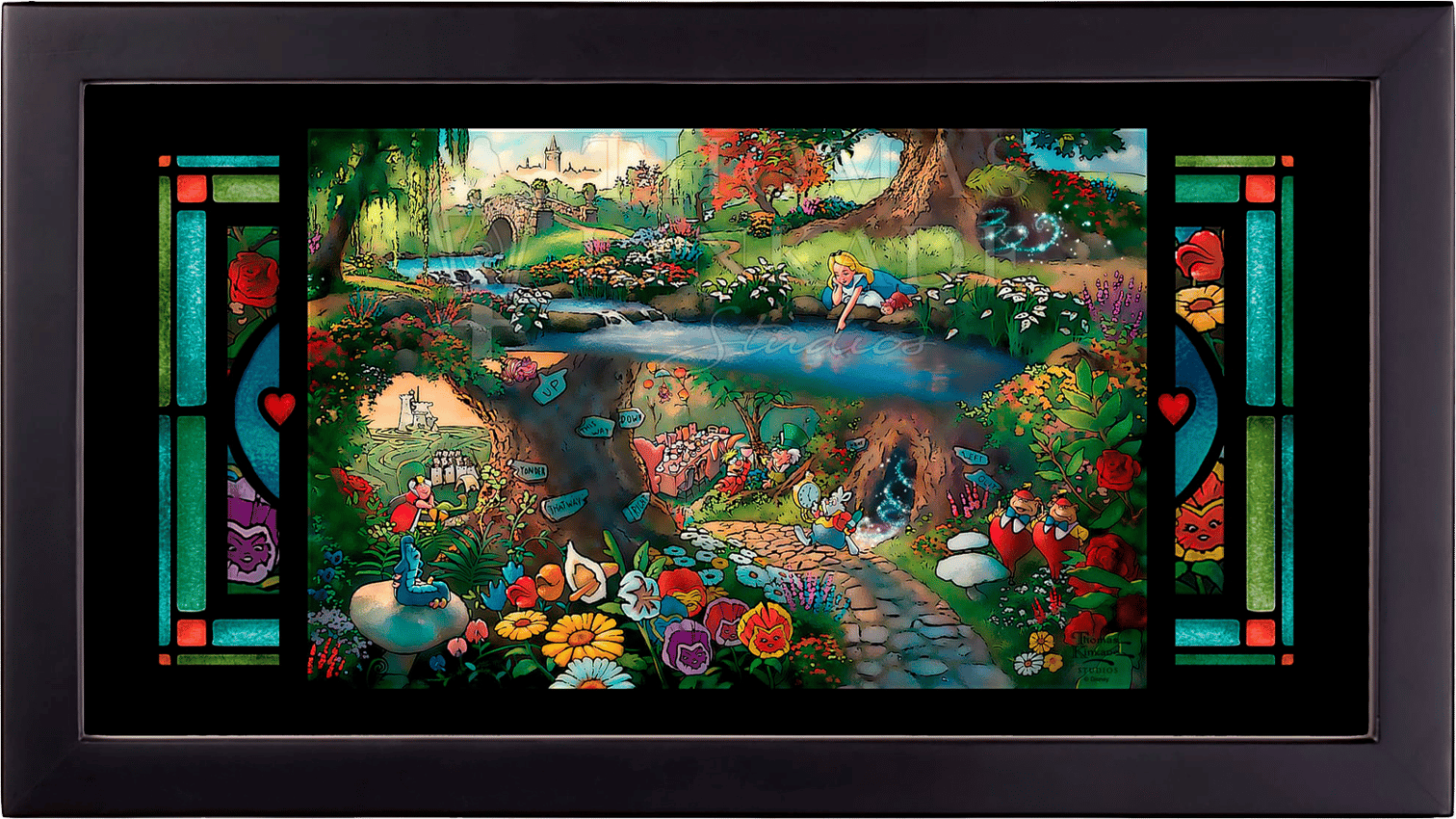 ステンドグラス　Alice in wonderland パネル ステンドグラス Alice in wonderland パネル その他インテリア