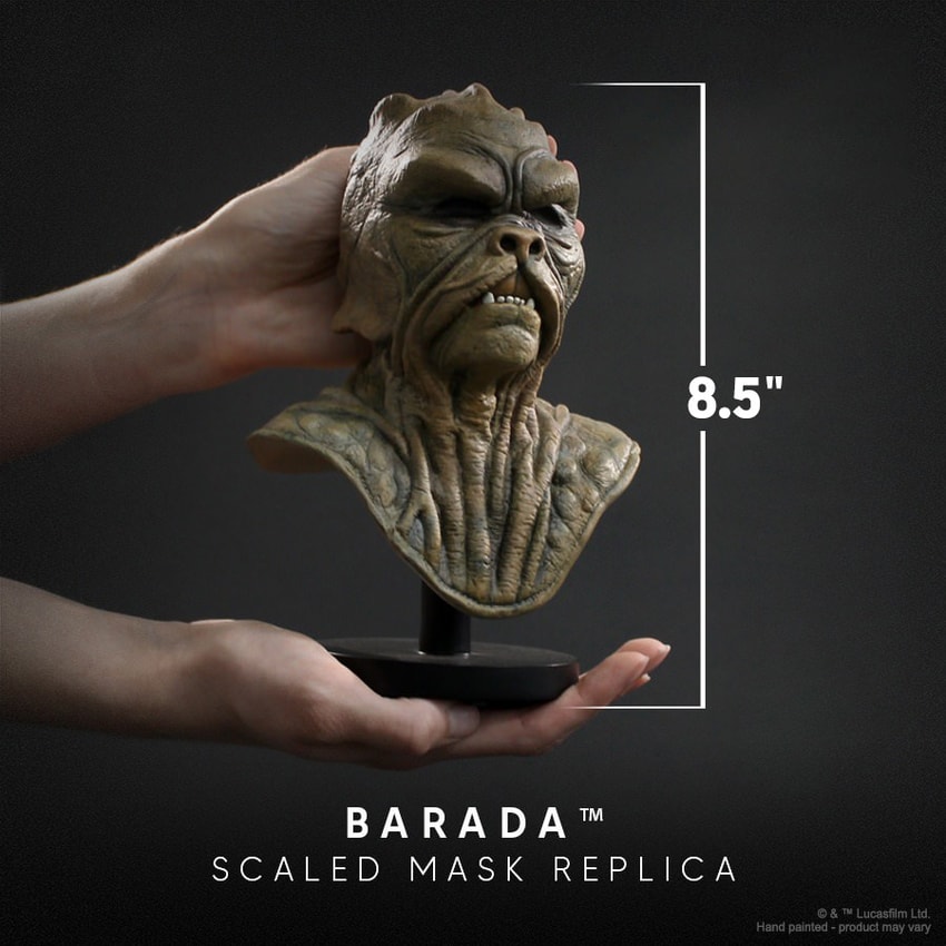 Star Wars Barada Mask Scaled Replica - Prototype Shown View 2