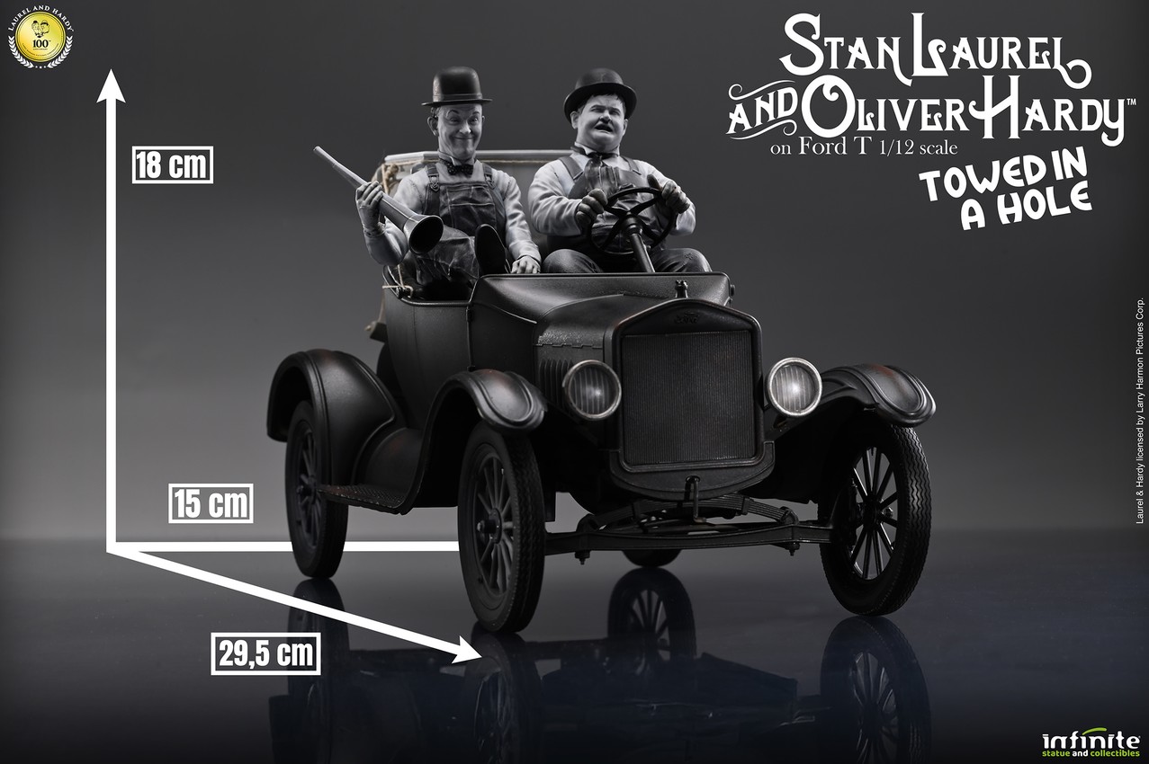 Stan Laurel & Oliver Hardy Stan Laurel & Oliver Hardy on Ford T Statues - Prototype Shown View 6