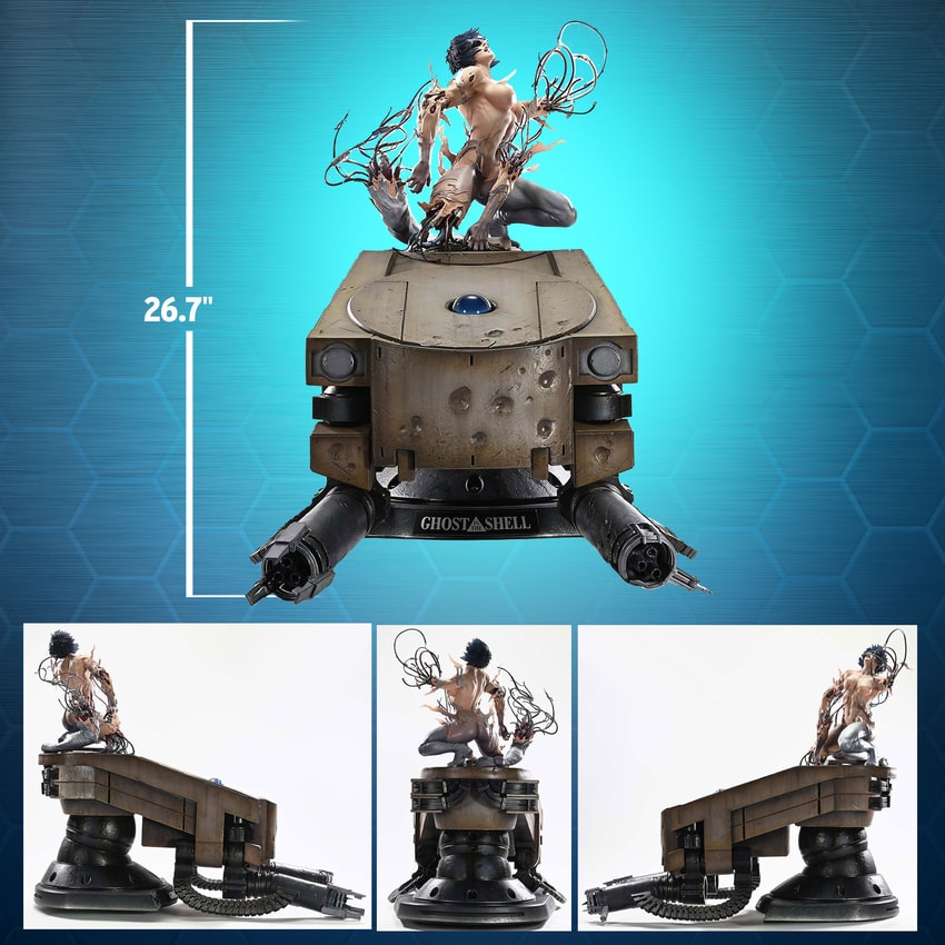 Ghost in the Shell Motoko Kusanagi VS Arachnida Statues - Prototype Shown View 2